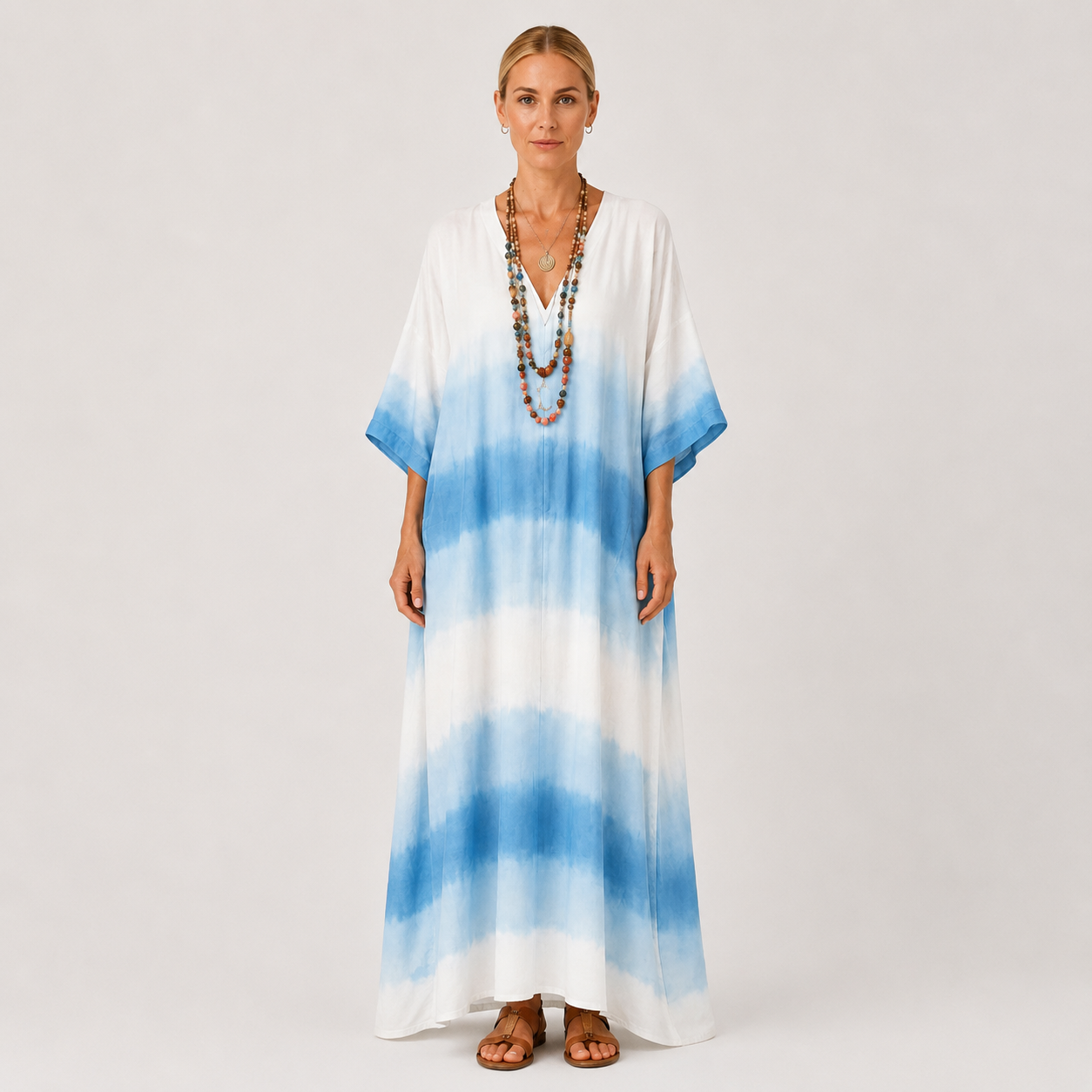 Blue ombre kaftan dress Jamila by Vesse
