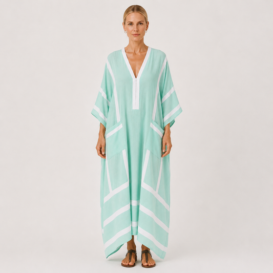 Mint Green kaftan dress Zaira by Vesse
