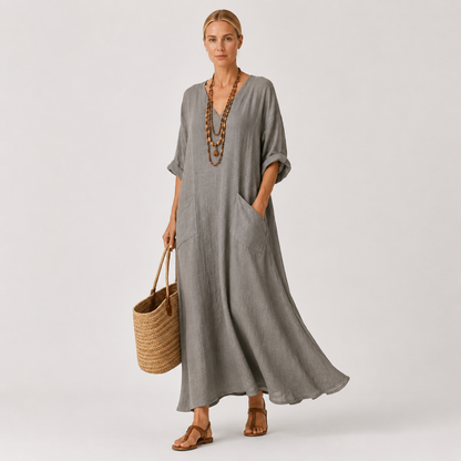 Grey kaftan dress Valentina by Vesse — view 2