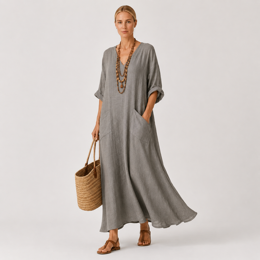 Grey kaftan dress Valentina by Vesse — view 2