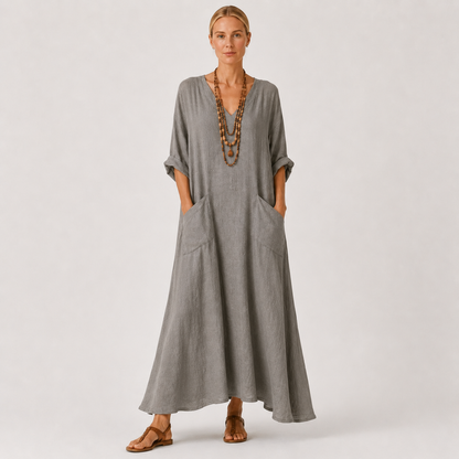 Grey kaftan dress Valentina by Vesse