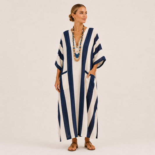 Dark Blue kaftan dress Yasmina by Vesse